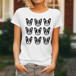 Niedlicher Bulldog Facebook T - Shirt für Hundefre