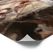 Niedlicher Bulldog Hund Art Print Poster (Ecke)