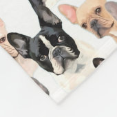 Niedlicher Bulldog-Hund Fleecedecke (Ecke)