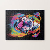Niedlicher Bulldog-Hund Puzzle (Horizontal)