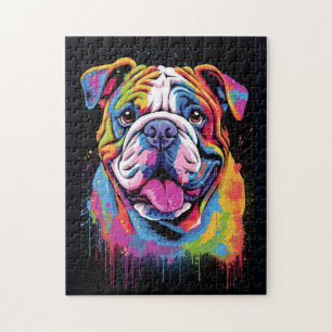 Niedlicher Bulldog-Hund Puzzle