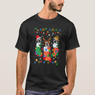 Niedlicher Bulldog Hund Welpe Weihnachtssocken Xma T-Shirt