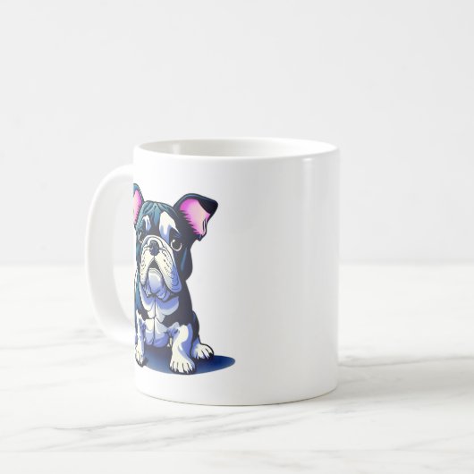 Niedlicher Bulldog Kaffeetasse (Vorderseite Links)