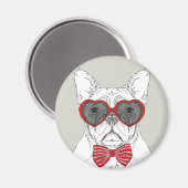 Niedlicher Bulldog Magnet (Vorderseite/Rückseite)