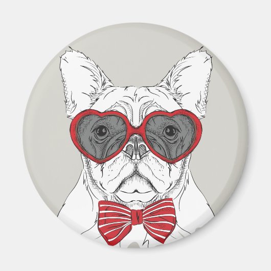 Niedlicher Bulldog Magnet (Vorne)