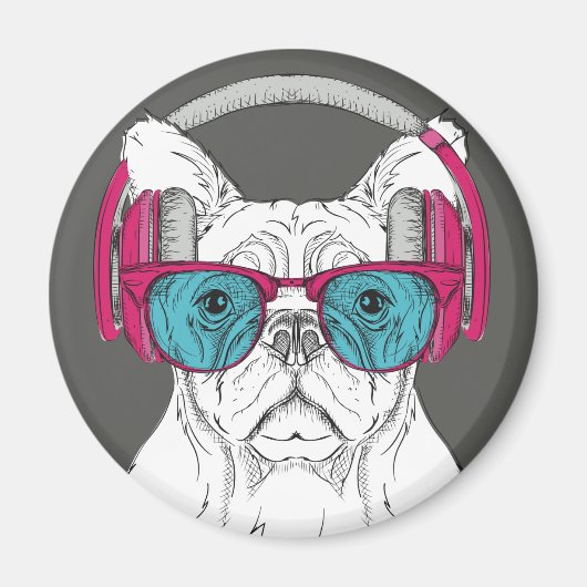 Niedlicher Bulldog Magnet (Vorne)