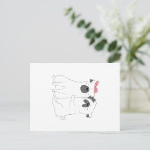 Niedlicher Bulldog Matching Dog Lover Gift Feiertagspostkarte