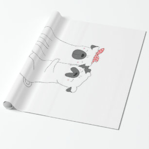 Niedlicher Bulldog Matching Dog Lover Gift Geschenkpapier