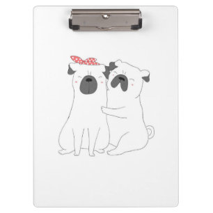 Niedlicher Bulldog Matching Dog Lover Gift Klemmbrett