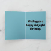 Niedlicher Bulldog mit einem Geburtstagshügel Karte (Innenseite)