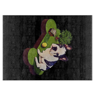Niedlicher Bulldog Tennis Ball Schneidebrett