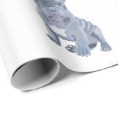 Niedlicher Bulldog-Welpe Geschenkpapier (Rolleneckpunkt)