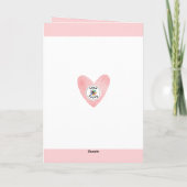 Niedlicher Bulldog Welpe ist mein rosa Valentinsta Karte (Rückseite)