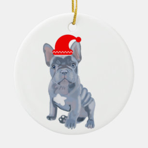 Niedlicher Bulldog-Welpe Keramik Ornament