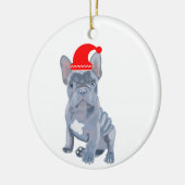 Niedlicher Bulldog-Welpe Keramik Ornament (Links)