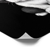 Niedlicher Bulldog Welpe mit Brille, schwarz Poster (Ecke)
