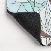 Niedlicher Bulldog Welpe - pastellfarbenes Mosaik Mousepad (Ecke)