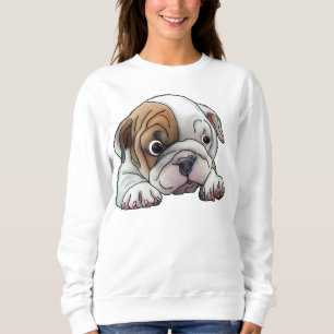 Niedlicher Bulldog Welpe Sweatshirt