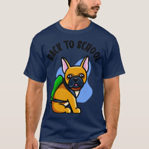 Niedlicher Bulldog zurück zu den Schulkindern T-Shirt