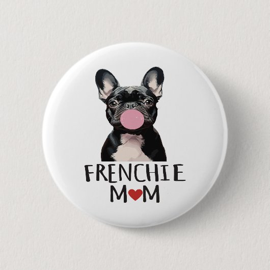 Niedlicher Bulldogge Button (Vorderseite)