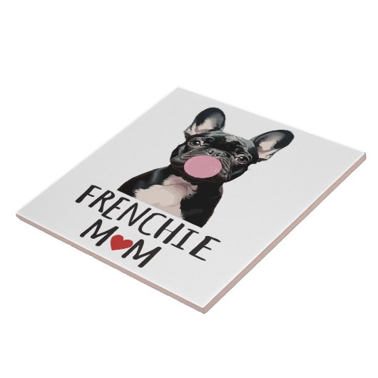 Niedlicher Bulldogge Fliese (Seite)