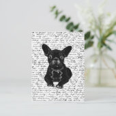 Niedlicher Bulldogge Postkarte (Stehend Vorderseite)