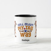 Niedlicher Bulldoggen, den du mir zum Schwanz mach Tasse (Zentrum)