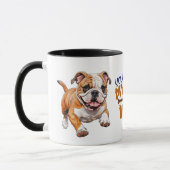 Niedlicher Bulldoggen, den du mir zum Schwanz mach Tasse (Links)