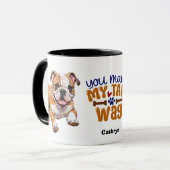 Niedlicher Bulldoggen, den du mir zum Schwanz mach Tasse (Vorderseite Links)