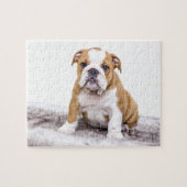 Niedlicher Bulldoggen-Welpe Puzzle (Horizontal)