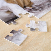 Niedlicher Bulldoggen-Welpe Puzzle (Seite)