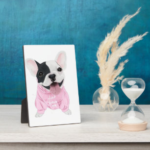 Niedlicher Bulldoghund Nur Liebe Fotoplatte