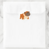 Niedlicher Bulldogsticker Runder Aufkleber (Tasche)
