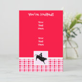 Niedlicher Bullenreiter Einladung (Stehend Vorderseite)