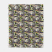 Niedlicher Bullfrog-Gesichtsausdruck Tierart Fleecedecke (Vorderseite)