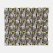 Niedlicher Bullfrog-Gesichtsausdruck Tierart Fleecedecke (Vorderseite (Horizontal))