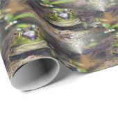 Niedlicher Bullfrog-Gesichtsausdruck Tierart Geschenkpapier (Rolleneckpunkt)