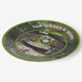 Niedlicher Bullfrog Natur Personalisiertes Party Pappteller (Schrägansicht)