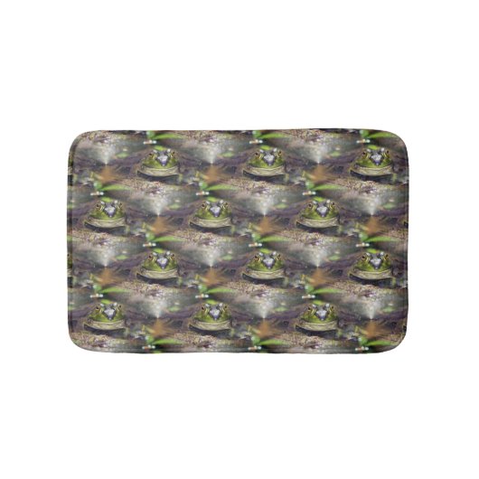 Niedlicher Bullfrog-Tierart Badematte (Vorderseite)