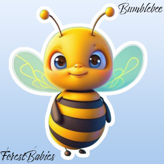 Niedlicher BumbleBee Insekt Animal Cartoon Graphic Aufkleber