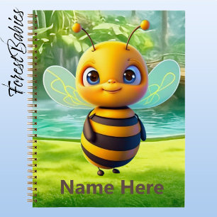 Niedlicher BumbleBee Whimsical Animal Cartoon Grap Notizblock