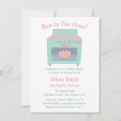 Niedlicher Bun in der Oven Baby Dusche Einladung (Vorderseite)