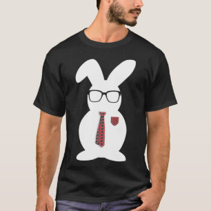 Niedlicher Bunny Bow Krawatte Ostertag T-Shirt