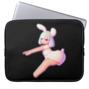 Niedlicher Bunny Cheerleader Flyer Laptop Sleeve