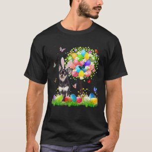 Niedlicher Bunny Chihuahua Ostereier Bäume Ostern T-Shirt