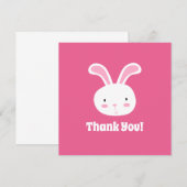 Niedlicher Bunny Danke-Karte (Vorne/Hinten)