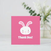 Niedlicher Bunny Danke-Karte (Stehend Vorderseite)