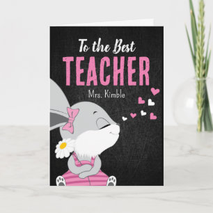 Niedlicher Bunny Dankeschön-Karte für Lehrer - Sch Karte