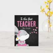 Niedlicher Bunny Dankeschön-Karte für Lehrer - Sch Karte (Gelbe Blume)