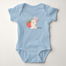 NIEDLICHER BUNNY, der einen Strawberry-Baby-Bodysu